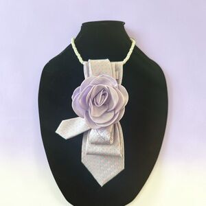 Lavender Rose Statement Necklace - Women Jewelry